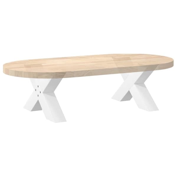 vidaXL Soffbordsben X-formade 2 st vit 60x(30-31) cm stål