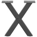 Miniatyrbilde 4 av 9: vidaXL Salongbordben X-formet 2 stk antrasitt 30x(30-31) cm stål