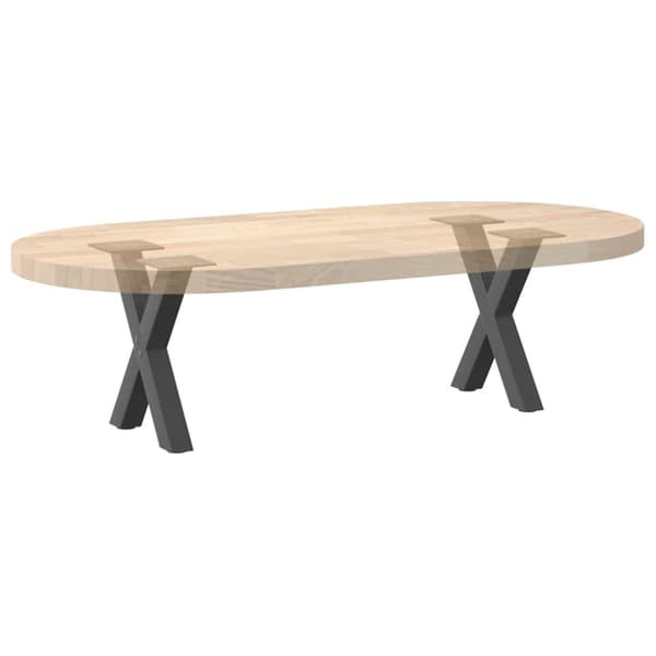 vidaXL Salongbordben X-formet 2 stk antrasitt 30x(30-31) cm stål