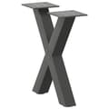 Miniatyrbilde 1 av 9: vidaXL Salongbordben X-formet 2 stk antrasitt 30x(30-31) cm stål