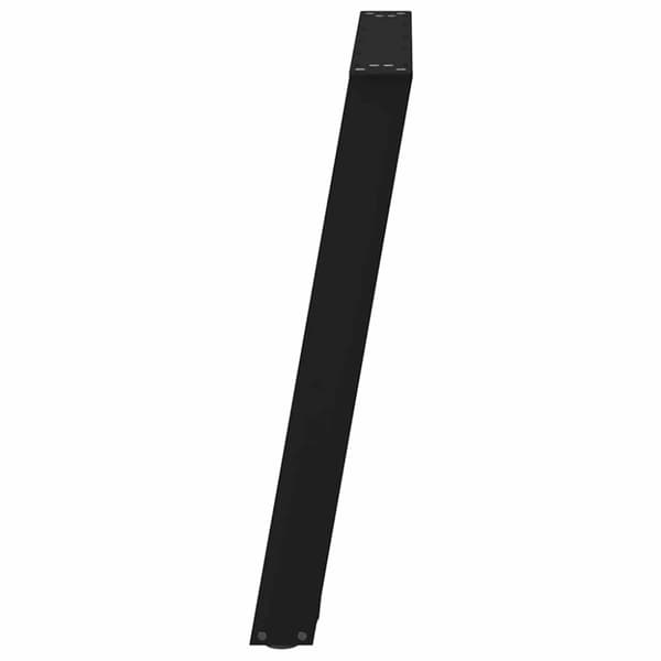 vidaXL Matbordsben U-formad 2 st svart 80x(72-73) cm stål