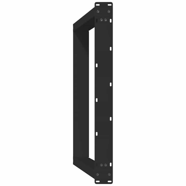 vidaXL Matbordsben U-formad 2 st svart 80x(72-73) cm stål