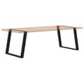 Miniatyrbilde 8 av 10: vidaXL Spisebordben U-formet 2 stk svart 100x(72-73) cm stål