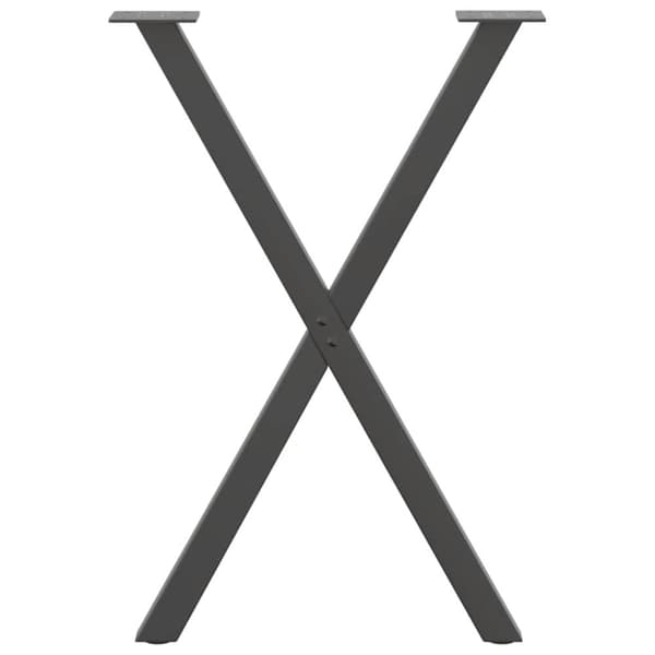 vidaXL Spisebordsben X-formet 2 stk. 57x(72-73) cm stål antracitgrå