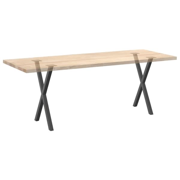 vidaXL Spisebordsben X-formet 2 stk. 57x(72-73) cm stål antracitgrå