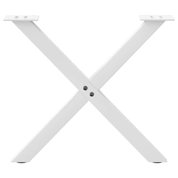 vidaXL Sohvapöydän jalat X-muotoiset 2 kpl valkoinen 50x(42-43) cm teräs