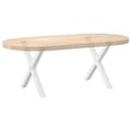 Pikkukuva 8 / 10: vidaXL Sohvapöydän jalat X-muotoiset 2 kpl valkoinen 50x(42-43) cm teräs