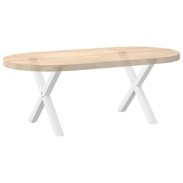 vidaXL Sohvapöydän jalat X-muotoiset 2 kpl valkoinen 50x(42-43) cm teräs