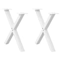 Pikkukuva 1 / 10: vidaXL Sohvapöydän jalat X-muotoiset 2 kpl valkoinen 50x(42-43) cm teräs