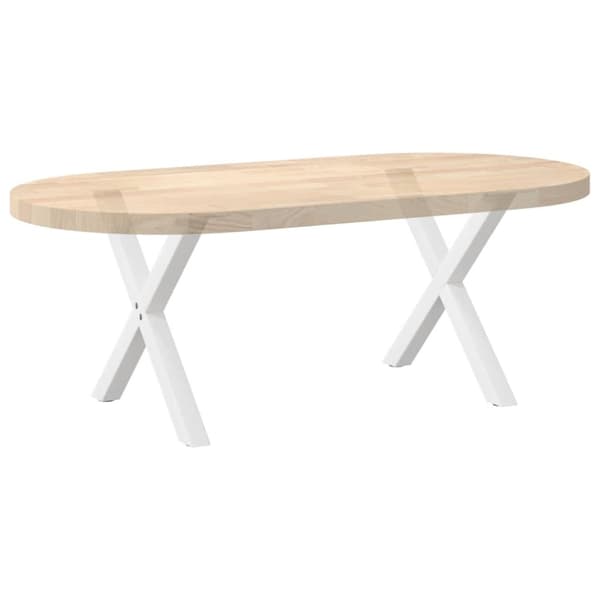 vidaXL sofabordben X-formet 2 stk 60x(42-43) cm stål hvid
