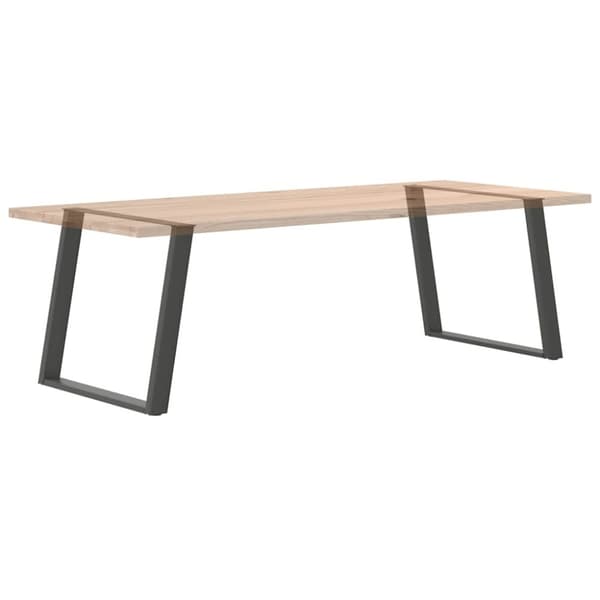 vidaXL Spisebordben U-formet 2 stk antrasitt 100x(72-73) cm stål