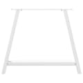Miniatyrbilde 5 av 10: vidaXL Spisebordben A-formet 2 stk hvit 100x(72-73) cm stål