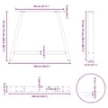 Miniatyrbilde 10 av 10: vidaXL Spisebordben A-formet 2 stk hvit 100x(72-73) cm stål