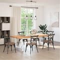 Miniatyrbilde 2 av 10: vidaXL Spisebordben A-formet 2 stk hvit 100x(72-73) cm stål