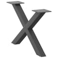 Miniatyrbild 1 av 10: vidaXL Soffbordsben X-formade 2 st antracit 50x(30-31) cm stål
