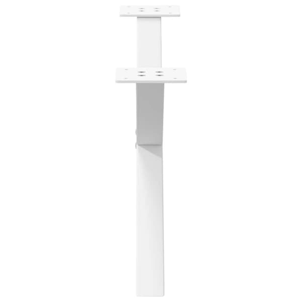 vidaXL Salongbordben X-formet 2 stk hvit 70 x (30-31) cm stål