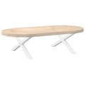 Miniatyrbilde 8 av 10: vidaXL Salongbordben X-formet 2 stk hvit 70 x (30-31) cm stål