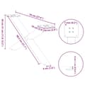 Miniatyrbilde 10 av 10: vidaXL Salongbordben X-formet 2 stk hvit 70 x (30-31) cm stål