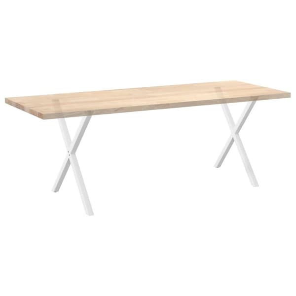 vidaXL Spisebordben X-formet 2 stk hvit 70 x (72-73) cm stål