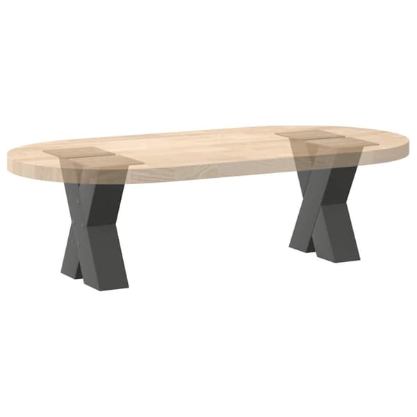 vidaXL Soffbordsben X-formade 2 st antracit 30x(30-31) cm stål