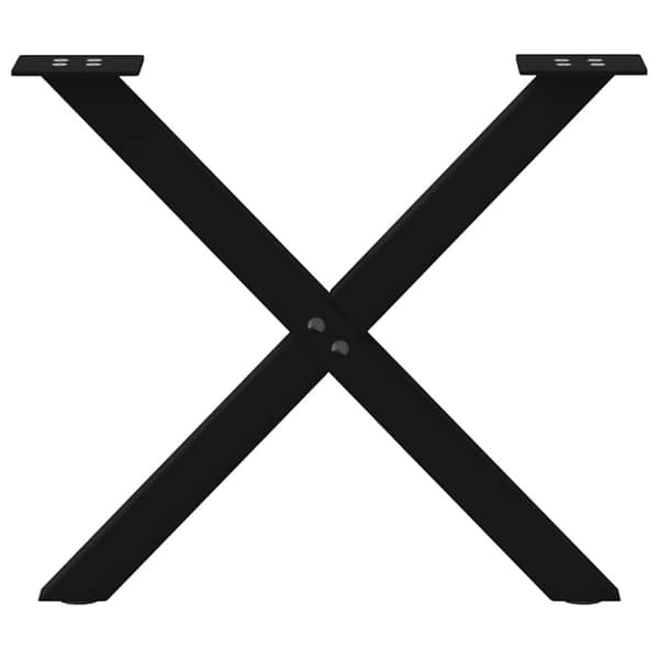 vidaXL sofabordben X-formet 2 stk 38x(42-43) cm stål sort