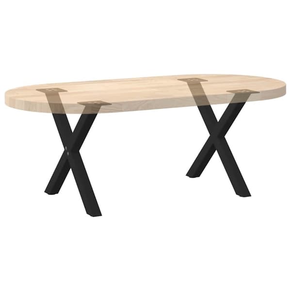 vidaXL sofabordben X-formet 2 stk 38x(42-43) cm stål sort