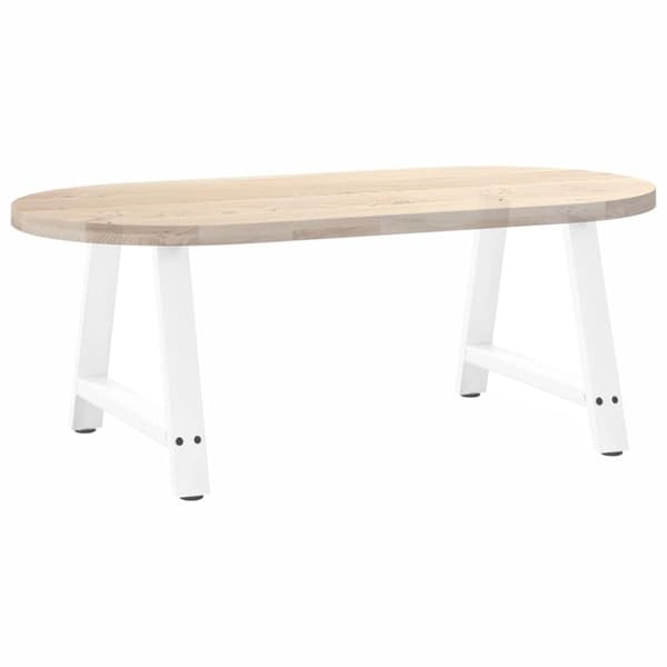 vidaXL Soffbordsben A-formade 2 st vit 60x(42-43) cm stål