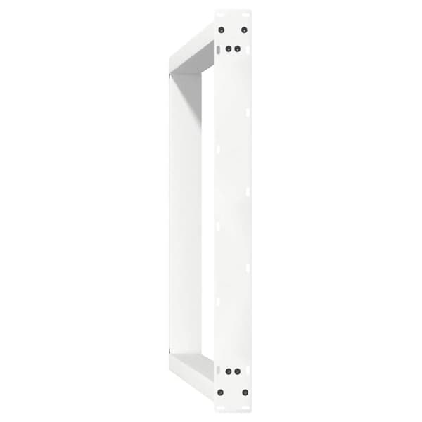 vidaXL Matbordsben U-formad 2 st vit 100x(72-73) cm stål
