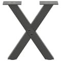 Pikkukuva 4 / 9: vidaXL Sohvapöydän jalat X-muotoiset 2 kpl antrasiitti 40x(30-31) cm teräs