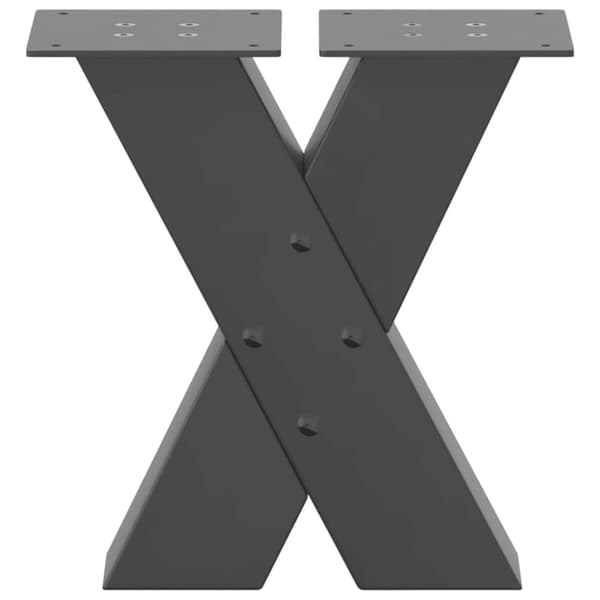 vidaXL Sohvapöydän jalat X-muotoiset 2 kpl Antrasiitti 40x(30-31) cm