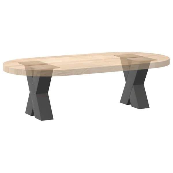 vidaXL Sohvapöydän jalat X-muotoiset 2 kpl Antrasiitti 40x(30-31) cm
