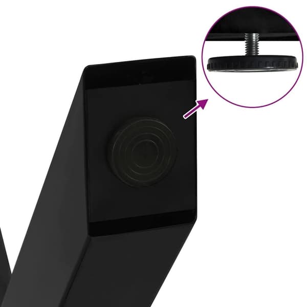 vidaXL Sohvapöydän jalat X-muotoiset 2 kpl Musta 30x(30-31) cm Teräs