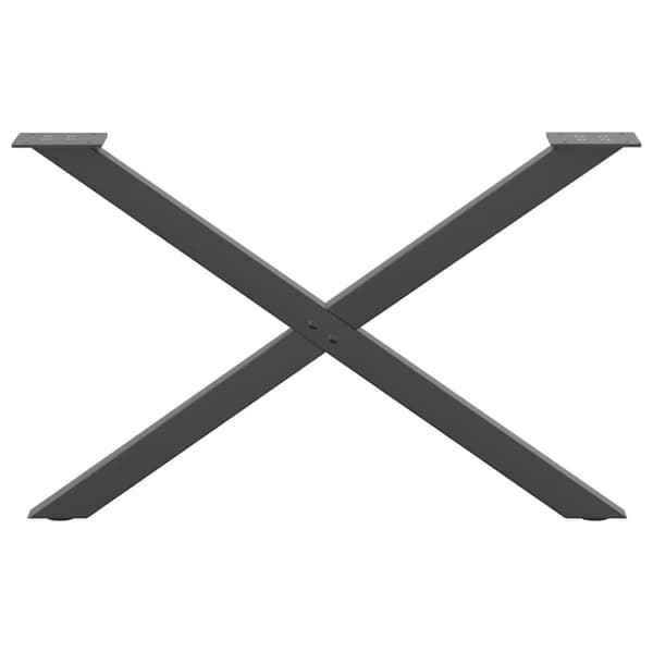 vidaXL Salongbordben X-formet 2 stk antrasitt 70 x (42-43) cm stål