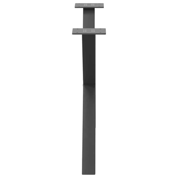 vidaXL Salongbordben X-formet 2 stk antrasitt 70 x (42-43) cm stål