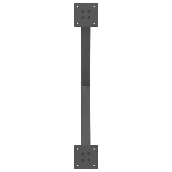 vidaXL Salongbordben X-formet 2 stk antrasitt 70 x (42-43) cm stål