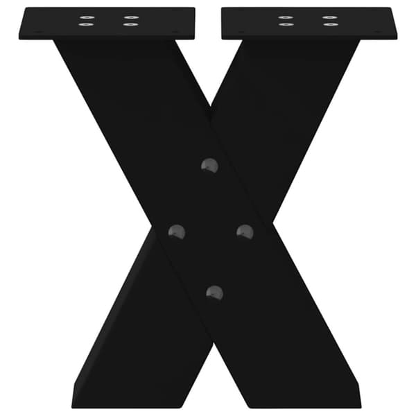 vidaXL Sohvapöydän jalat X-muotoiset 2 kpl Musta 30x(30-31) cm Teräs