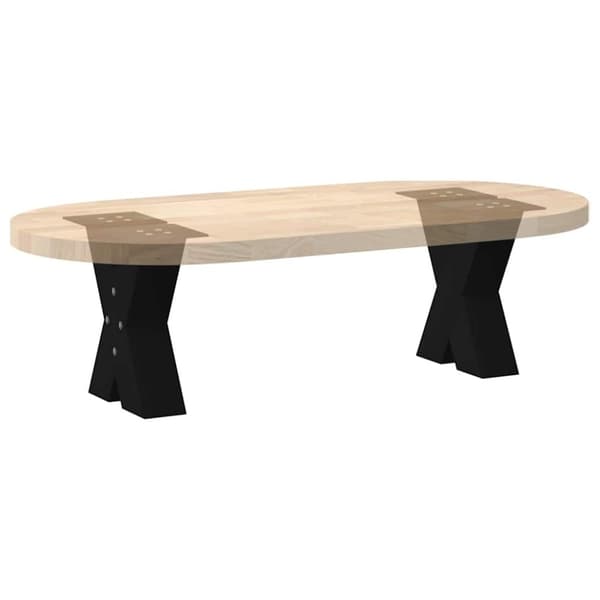 vidaXL Sohvapöydän jalat X-muotoiset 2 kpl Musta 30x(30-31) cm Teräs