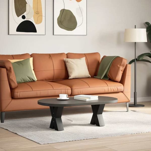 vidaXL Sohvapöydän jalat X-muotoiset 2 kpl Musta 30x(30-31) cm Teräs