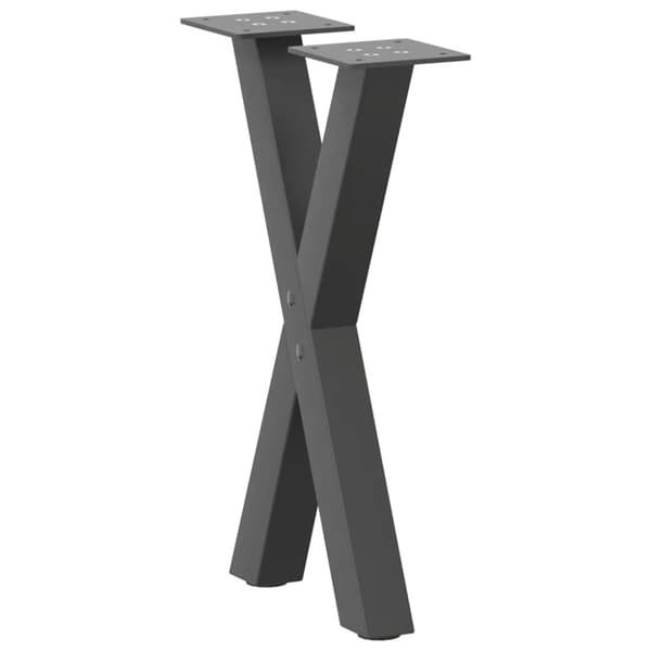 vidaXL Sohvapöydän jalat X-muotoiset 2 kpl Antrasiitti 28x(42-43) cm