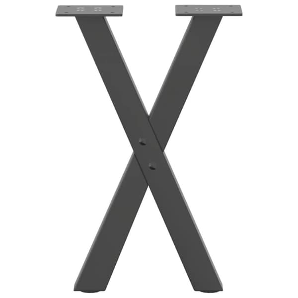 vidaXL Sohvapöydän jalat X-muotoiset 2 kpl Antrasiitti 28x(42-43) cm