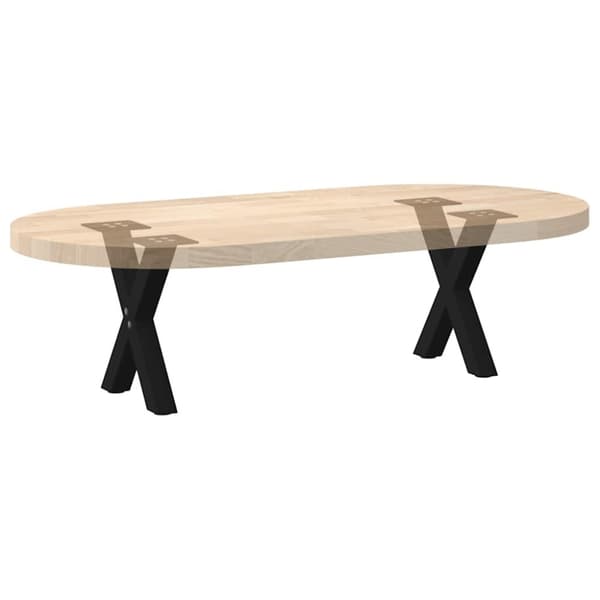 vidaXL Soffbordsben X-formade 2 st svart 37x(30-31) cm stål