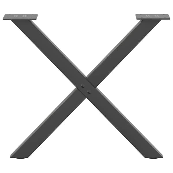 vidaXL Salongbordben X-formet 2 stk antrasitt 60x(42-43) cm stål