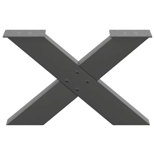 vidaXL Sohvapöydän jalat X-muotoiset 2 kpl Antrasiitti 50x(30-31) cm
