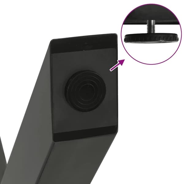 vidaXL Sohvapöydän jalat X-muotoiset 2 kpl Antrasiitti 50x(30-31) cm