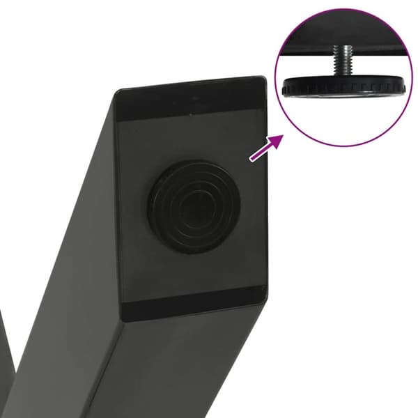 vidaXL Sohvapöydän jalat X-muotoiset 2 kpl antrasiitti 30x(30-31) cm