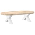 Pikkukuva 8 / 10: vidaXL Sohvapöydän jalat X-muotoiset 2 kpl valkoinen 60x(30-31) cm teräs