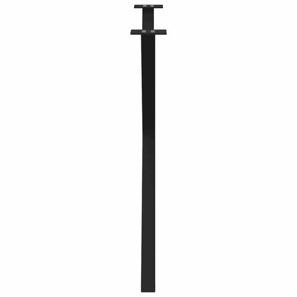 vidaXL Spisebordben X-formet 2 stk svart 90 x (72-73) cm stål