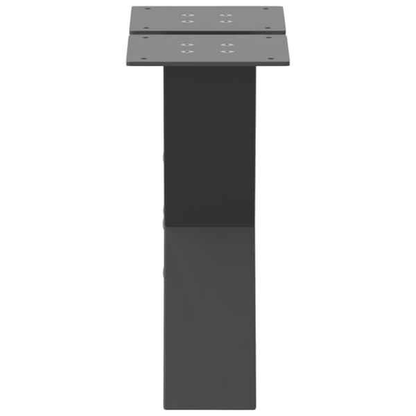 vidaXL Soffbordsben X-formade 2 st antracit 40x(30-31) cm stål