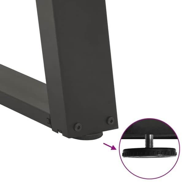 vidaXL ruokapöydän jalat U-muotoiset 2 kpl Antrasiitti 90x(72-73) cm