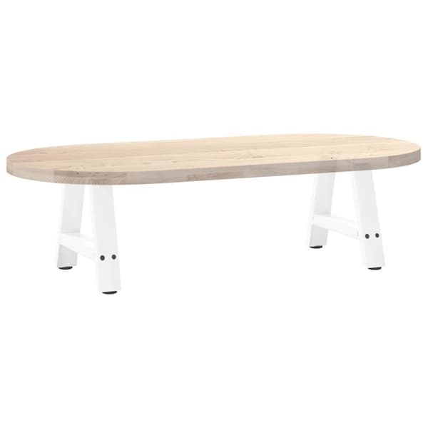 vidaXL Sohvapöydän jalat A-muotoiset 2 kpl valkoinen 30x(30-31) cm teräs